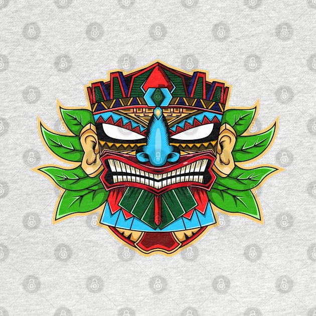 Tiki Mask Blue Nose by Mako Design 